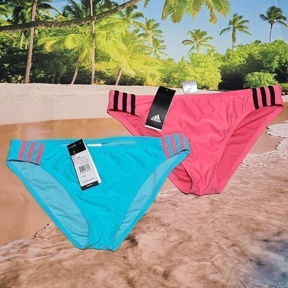 Adidas‎ Bikini Bottoms Lot of 2 Large - Picture 1 of 8